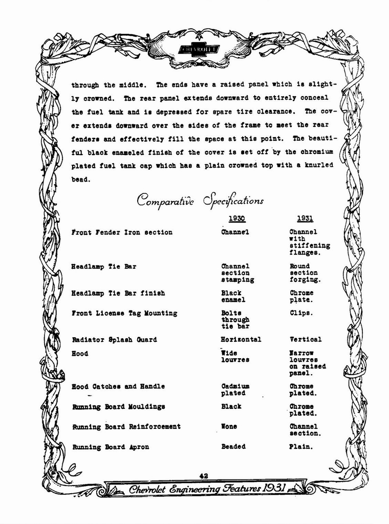 1931 Chevrolet Engineering Features Page 76